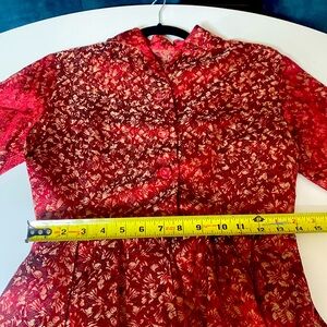 Vintage 70’s dress. 3/4 length sleeves. Calf length. See measurements.